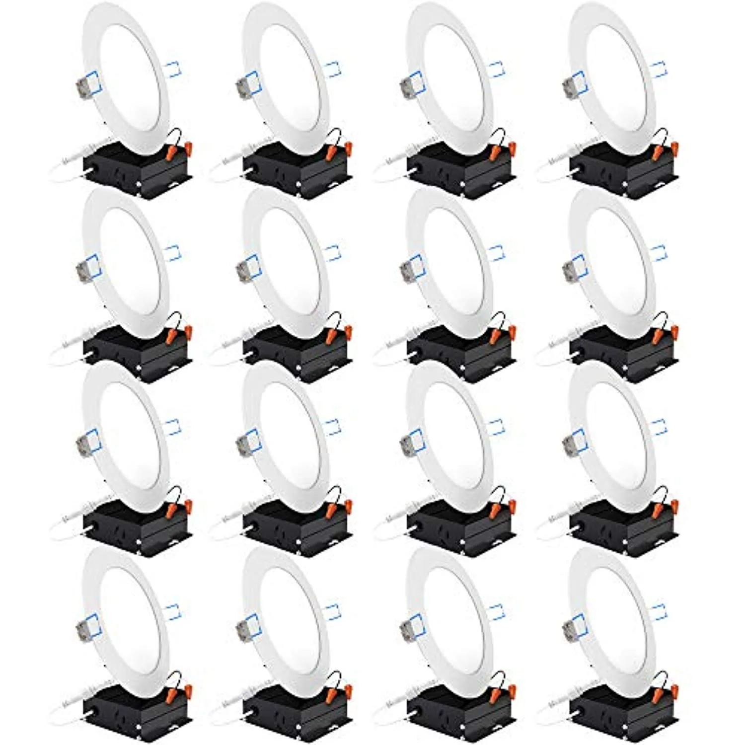 16 Pack 6 Inch Slim LED Downlight with Junction Box