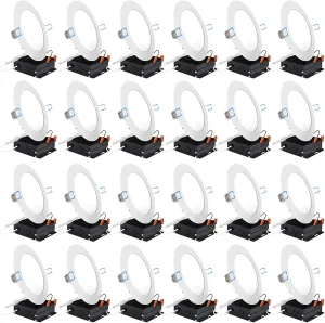 24 Pack 6 Inch Slim LED Downlight with Junction Box