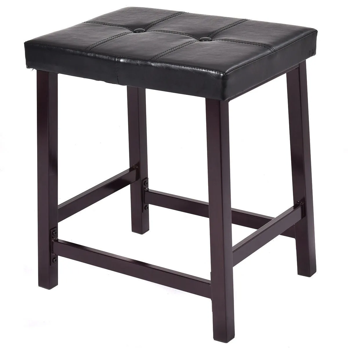 3 PCS Counter Height Dining Set Faux Marble Table 2 Chairs