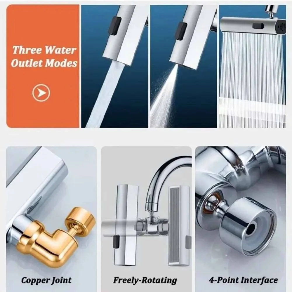 360 Swivel Waterfall Faucet Extension Adapter