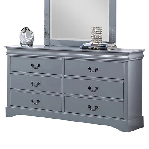 4-Piece Bedroom Suite | Solid Wood & MDF | Queen Size | Grey Colour | Bed, Bedside Table & Dresser