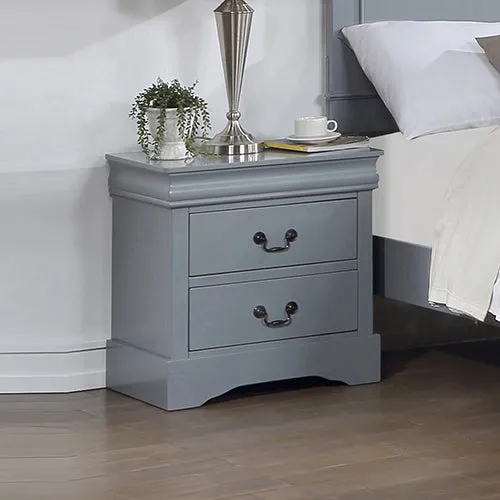 4-Piece Bedroom Suite | Solid Wood & MDF | Queen Size | Grey Colour | Bed, Bedside Table & Dresser