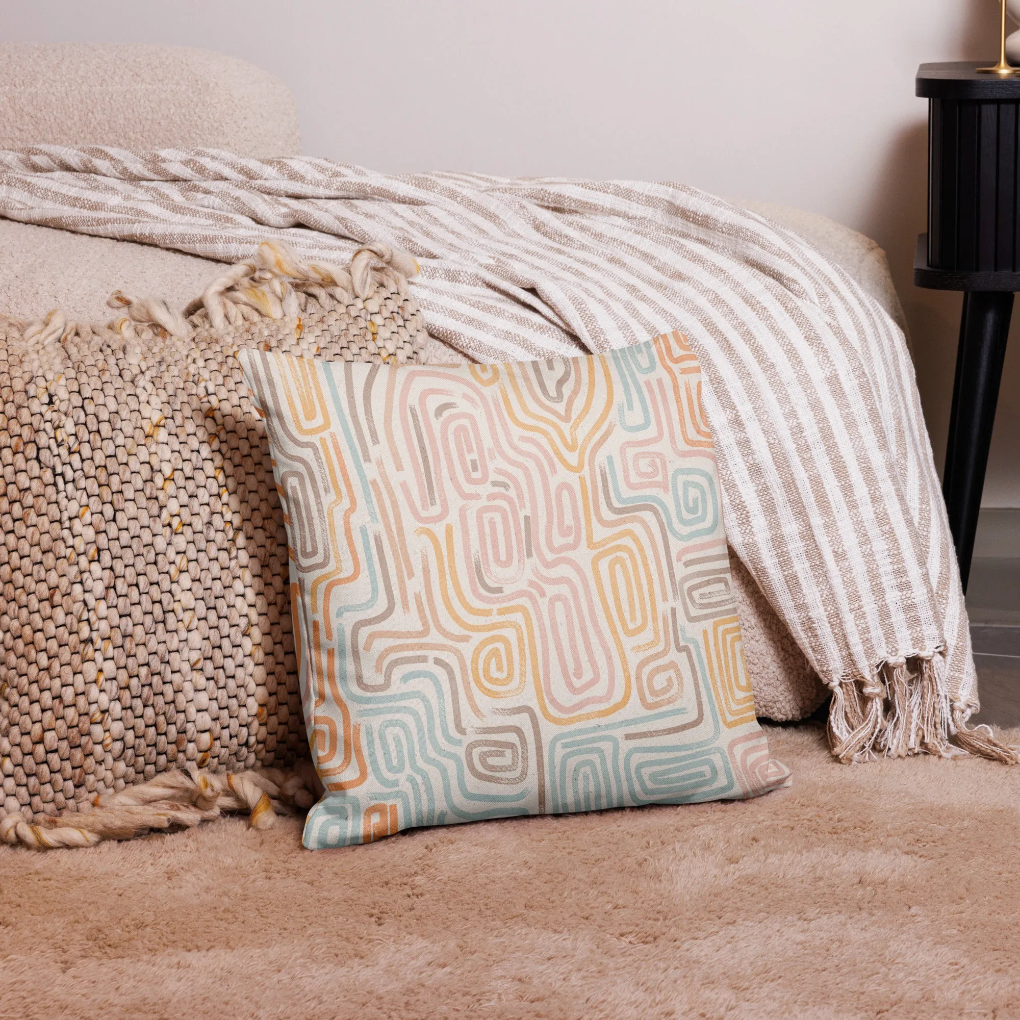 Abstrakt Serenity Throw Pillow