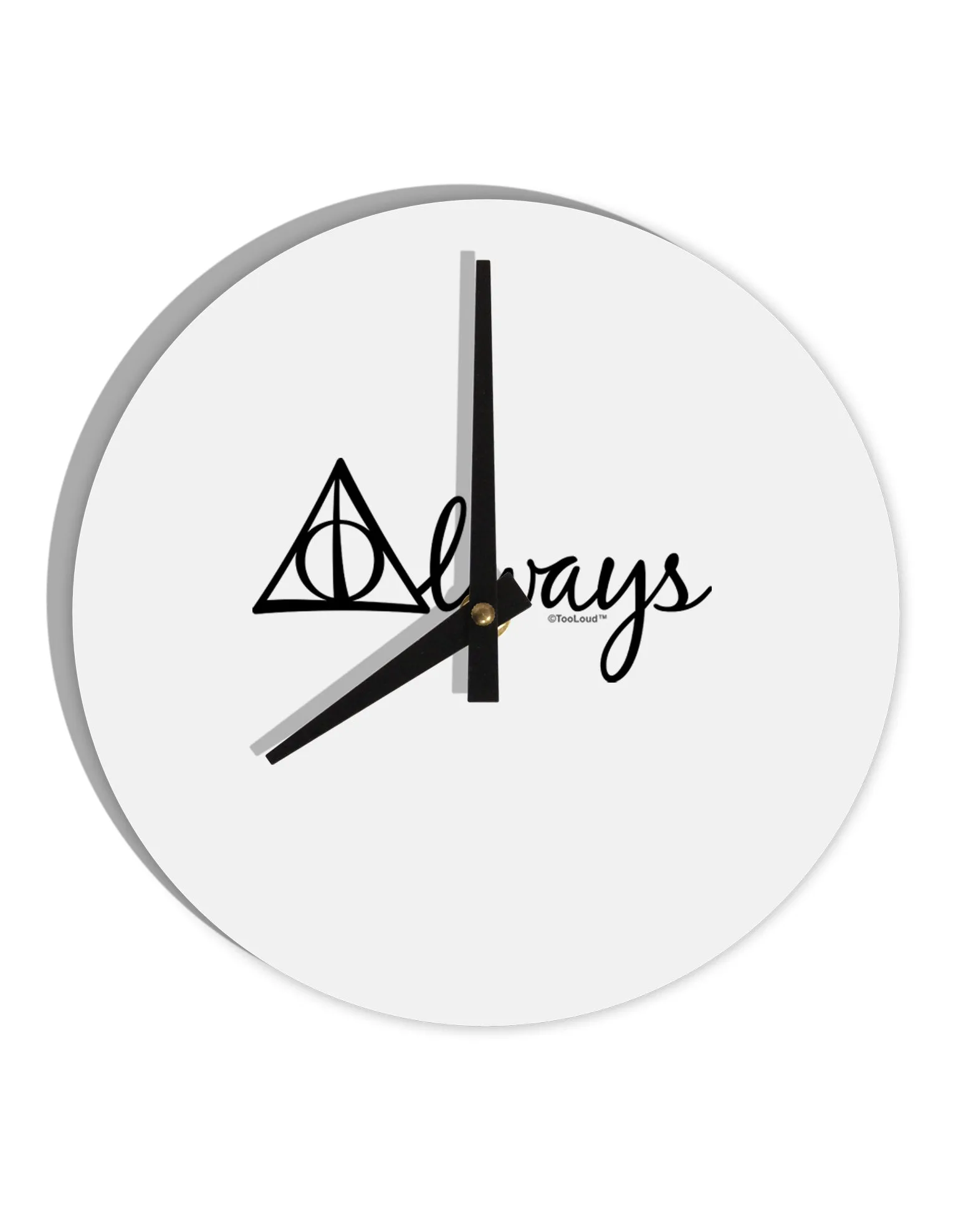 Always Magic Symbol Cursive 10 InchRound Wall Clock  by TooLoud