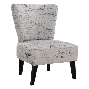 Armless Accent Chair Upholstered Seat Dining Chair Living Room Furniture