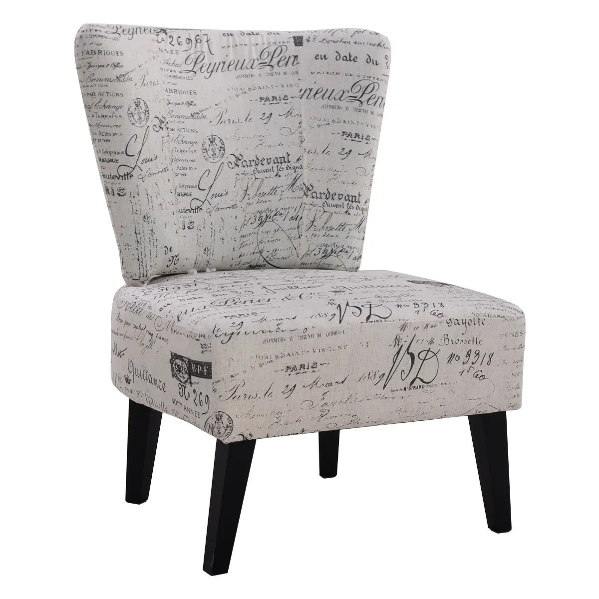Armless Accent Chair Upholstered Seat Dining Chair Living Room Furniture