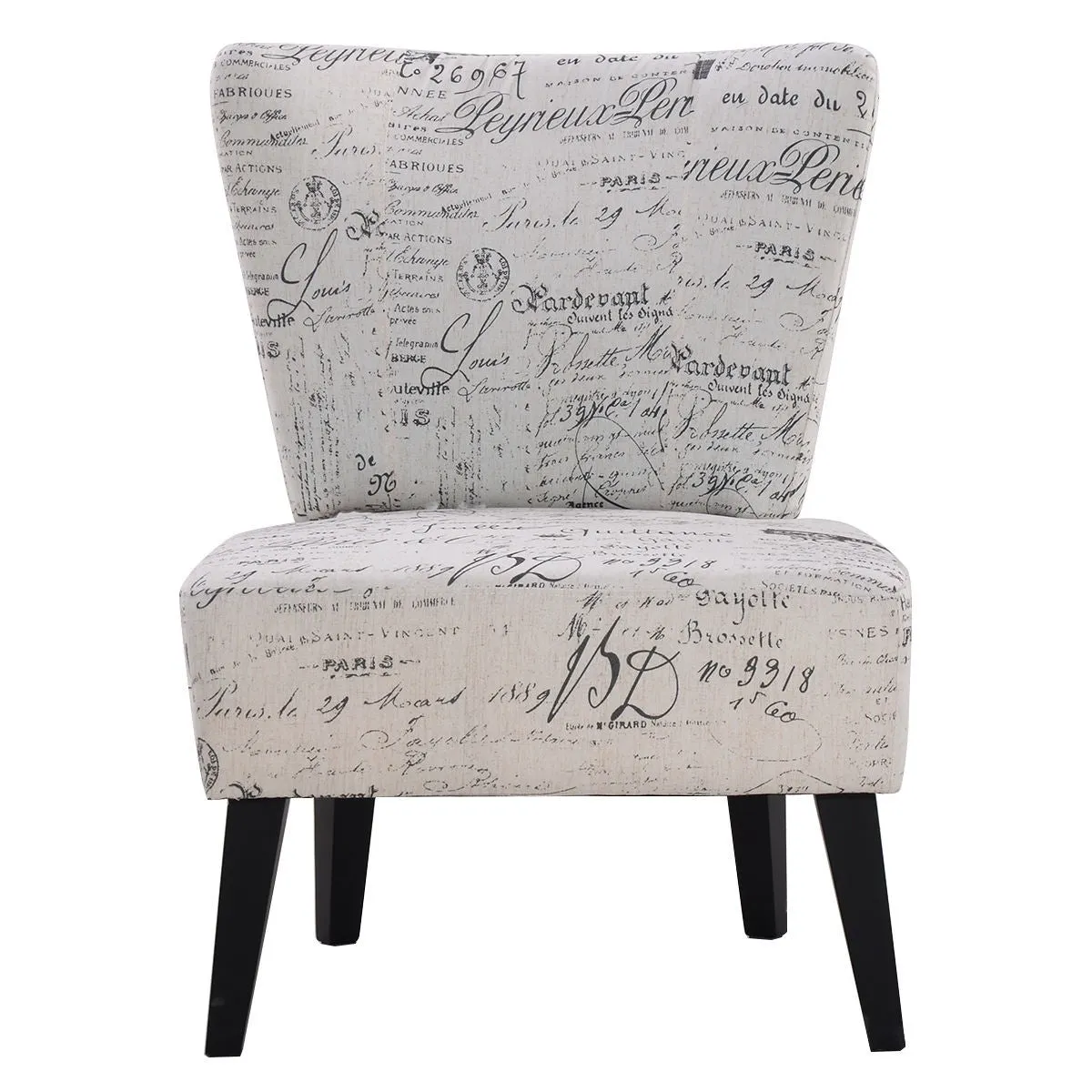 Armless Accent Chair Upholstered Seat Dining Chair Living Room Furniture