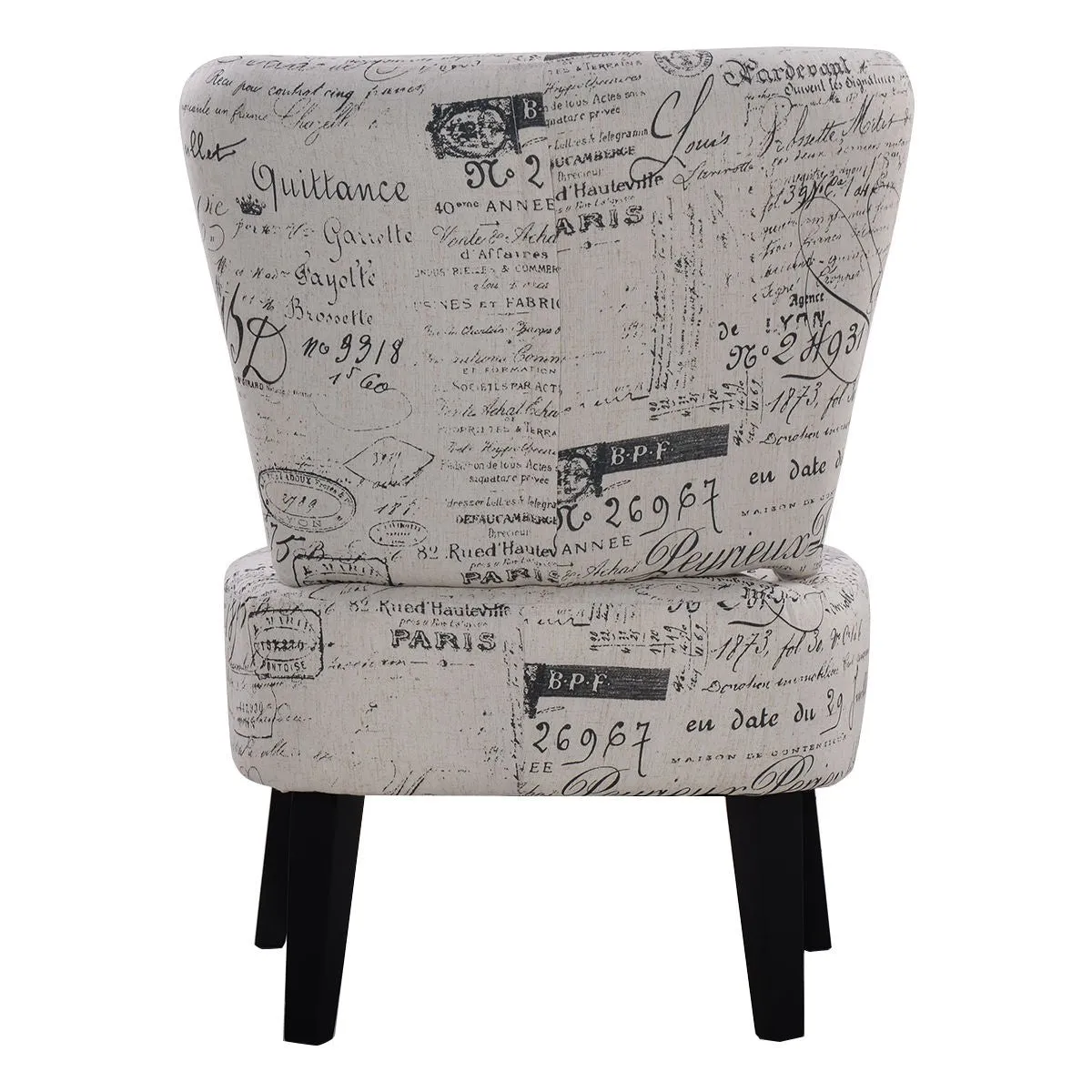 Armless Accent Chair Upholstered Seat Dining Chair Living Room Furniture