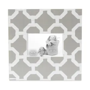 Baby Gray Trellis Picture Frame