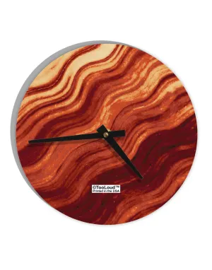 Bacon Bacon Bacon 10 InchRound Wall Clock  All Over Print by TooLoud