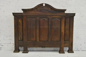 Barn Wood Bedframe - Floral Pediment (KING) BD-005
