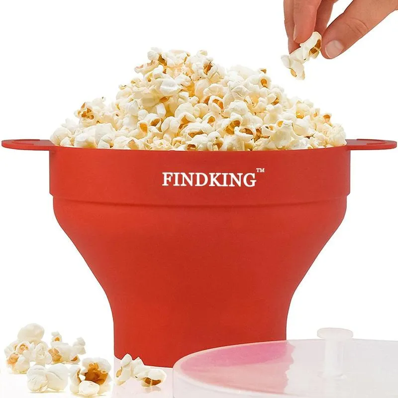 Collapsible Silicone Microwave Bowl for Popcorn