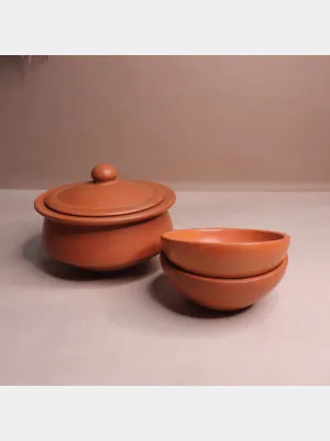 Combo | Kerala Dahi Handi 1 Litre & 2 Bowls