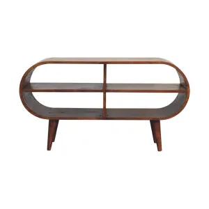 Couch.com Moda Media Unit Chestnut, Modern Style, Wood Construction, Dark Brown Finish by Couch.com