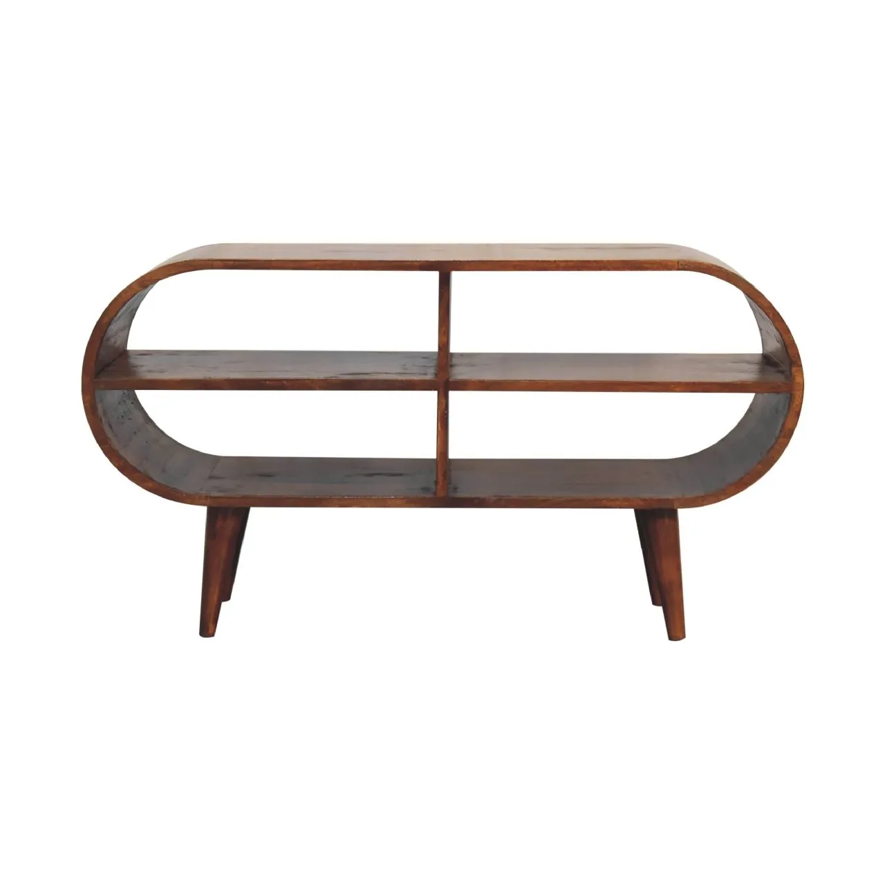 Couch.com Moda Media Unit Chestnut, Modern Style, Wood Construction, Dark Brown Finish by Couch.com