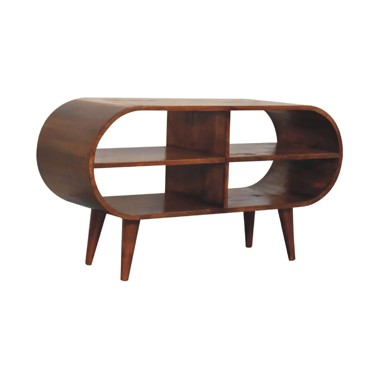 Couch.com Moda Media Unit Chestnut, Modern Style, Wood Construction, Dark Brown Finish by Couch.com