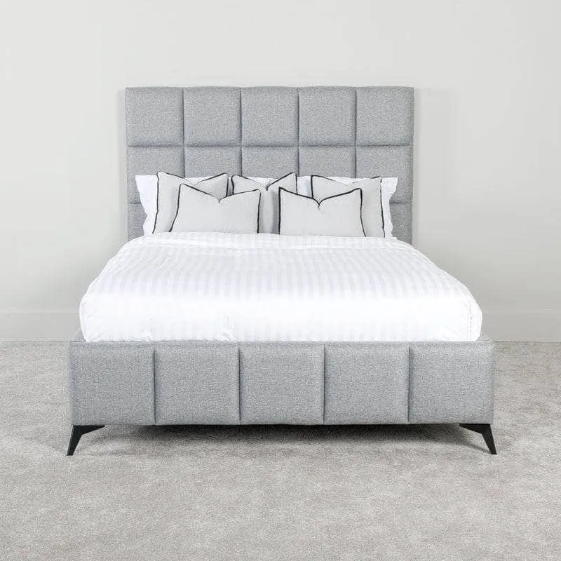 Cube King Size Bedframe - Grey