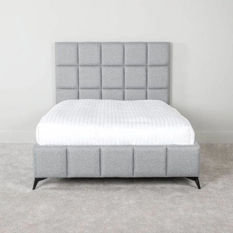 Cube King Size Bedframe - Grey