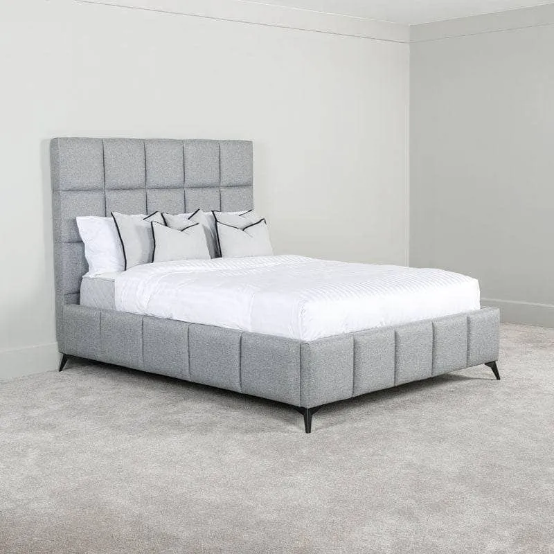 Cube King Size Bedframe - Grey