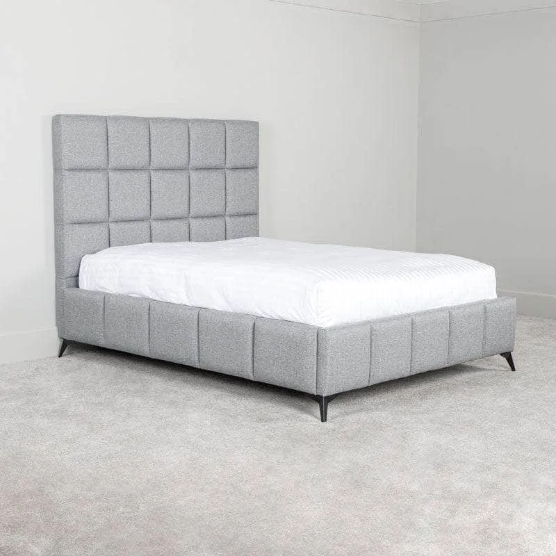 Cube King Size Bedframe - Grey