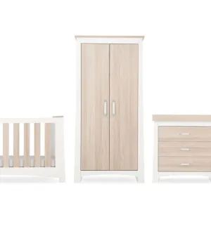 CuddleCo Ada 3 Piece Nursery Furniture Set - White/Ash