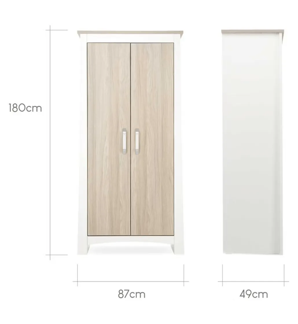 CuddleCo Ada 3 Piece Nursery Furniture Set - White/Ash