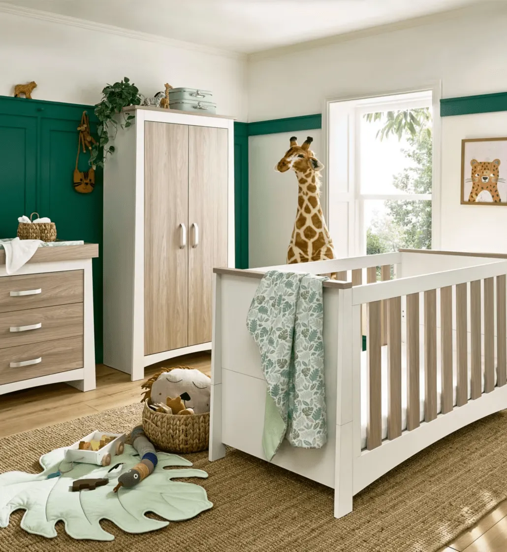 CuddleCo Ada 3 Piece Nursery Furniture Set - White/Ash