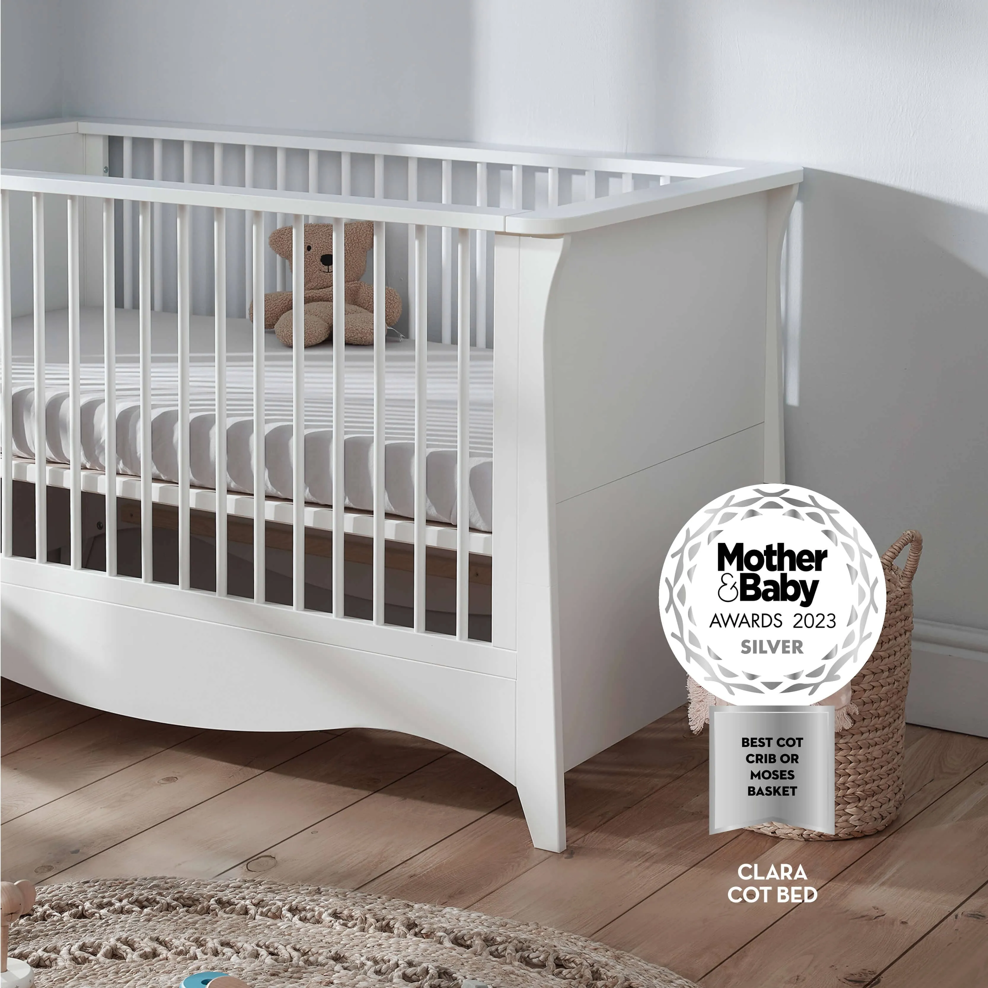 CuddleCo Clara CotBed - White