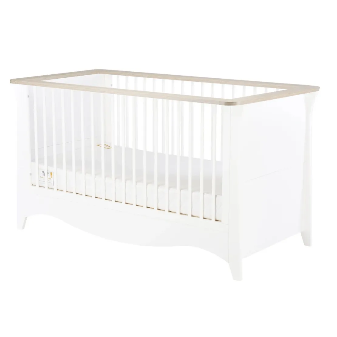 CuddleCo Clara CotBed - White/Ash