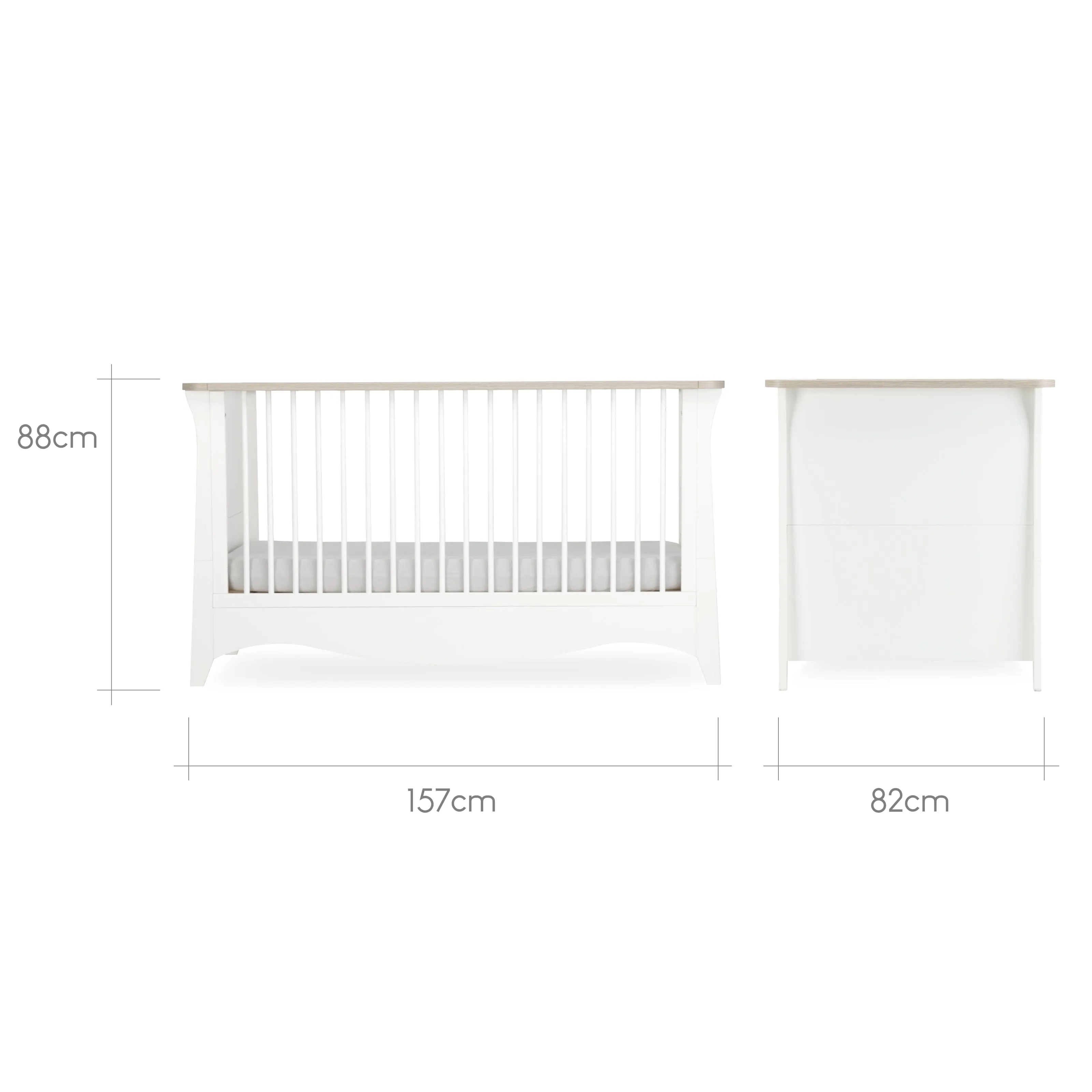 CuddleCo Clara CotBed - White/Ash