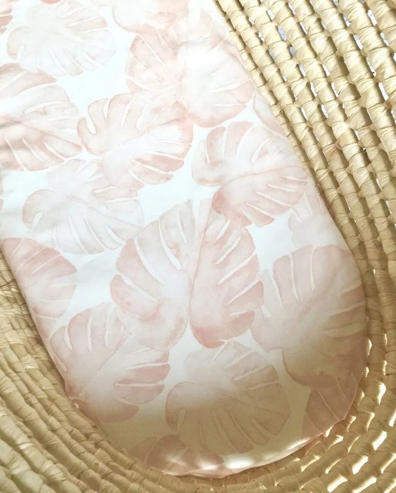 Cushion Cover - Dusty Pink Monstera