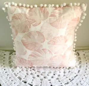 Cushion Cover - Dusty Pink Monstera