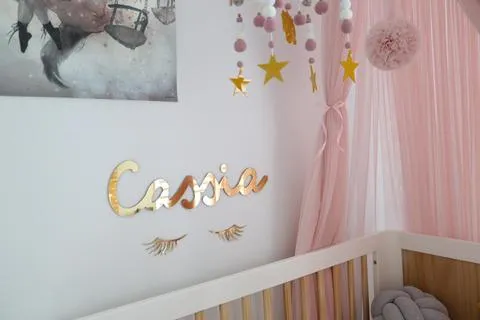 Eyelash Wall Decals - Mirrored Silver
