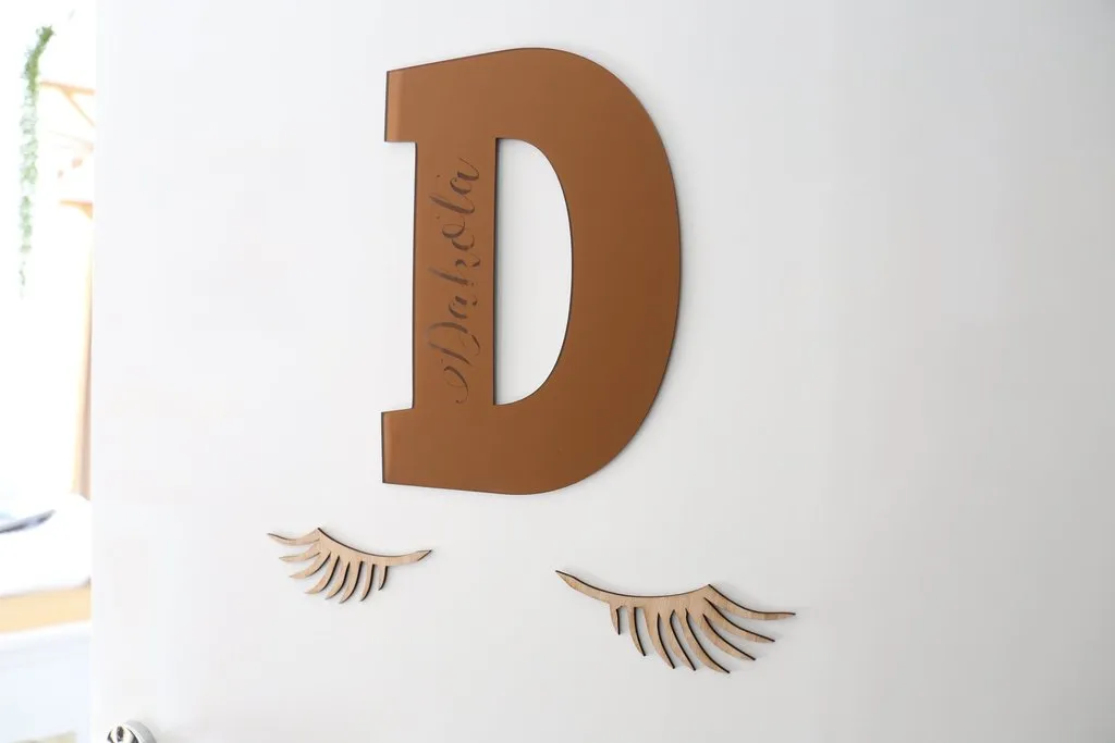 Eyelash Wall Decals - Mirrored Silver