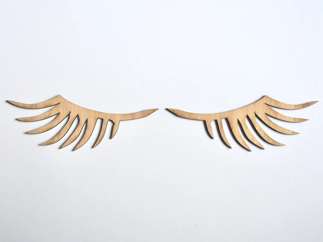 Eyelash Wall Decals - Mirrored Silver