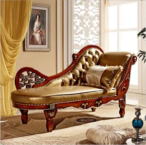 French Design Leather  Sofa  Chaise