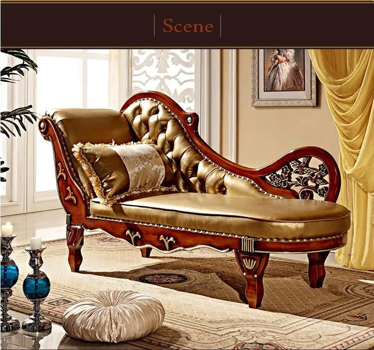 French Design Leather  Sofa  Chaise