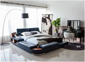 Genuine Leather  Modern Soft Beds Home Bedroom Furniture