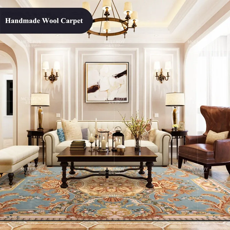 Imported Wool Living Room Hand Carved Thick Floor Mat  Rugs