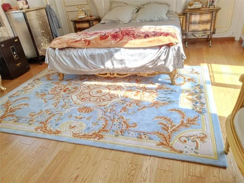 Imported Wool Living Room Hand Carved Thick Floor Mat  Rugs