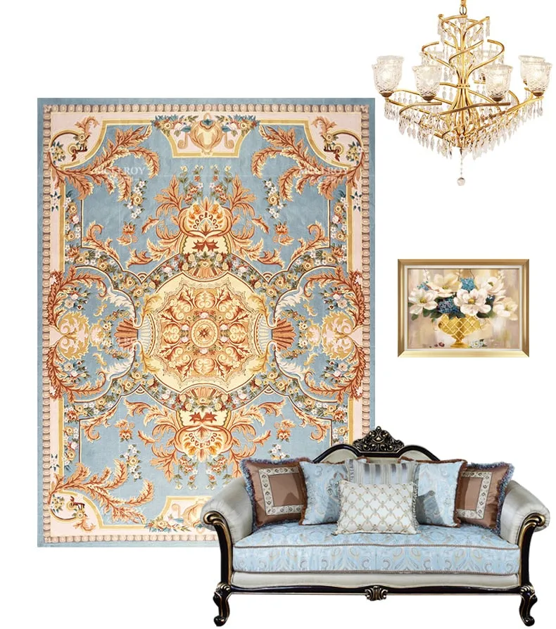 Imported Wool Living Room Hand Carved Thick Floor Mat  Rugs