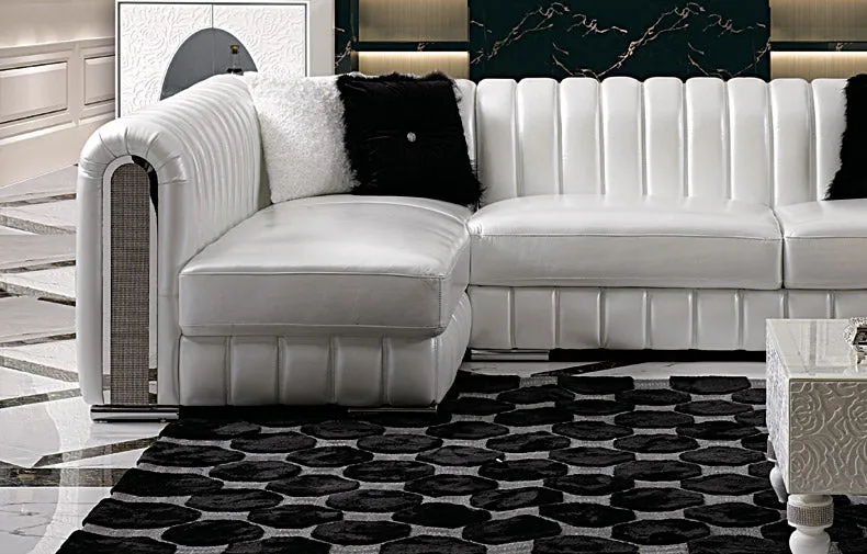 Leather Sofa Post-Modern SECTIONAL Combination Sofa Set