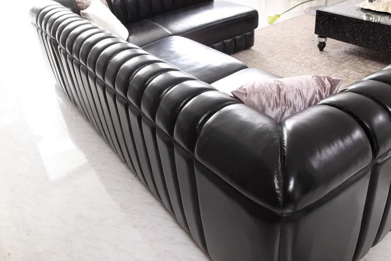 Leather Sofa Post-Modern SECTIONAL Combination Sofa Set