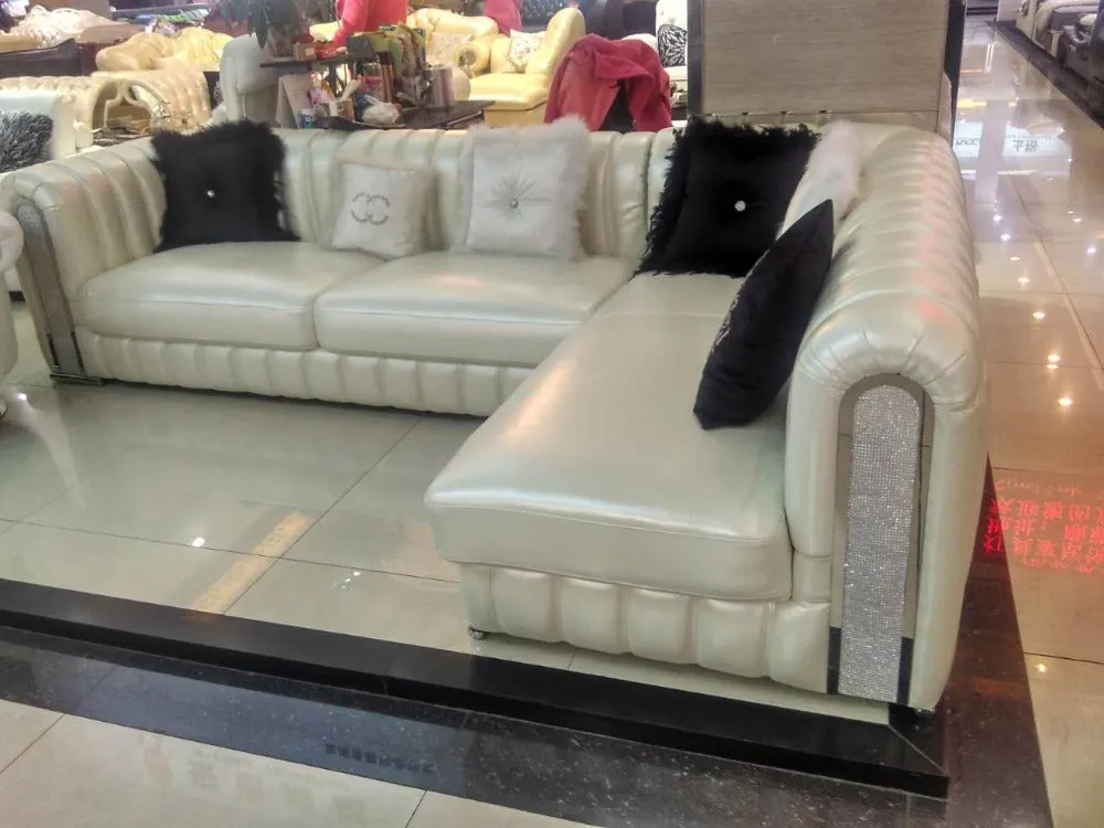 Leather Sofa Post-Modern SECTIONAL Combination Sofa Set