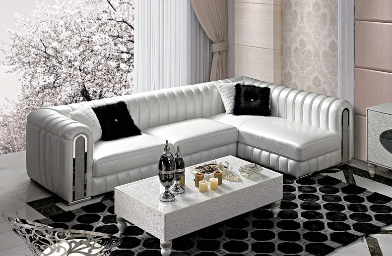 Leather Sofa Post-Modern SECTIONAL Combination Sofa Set