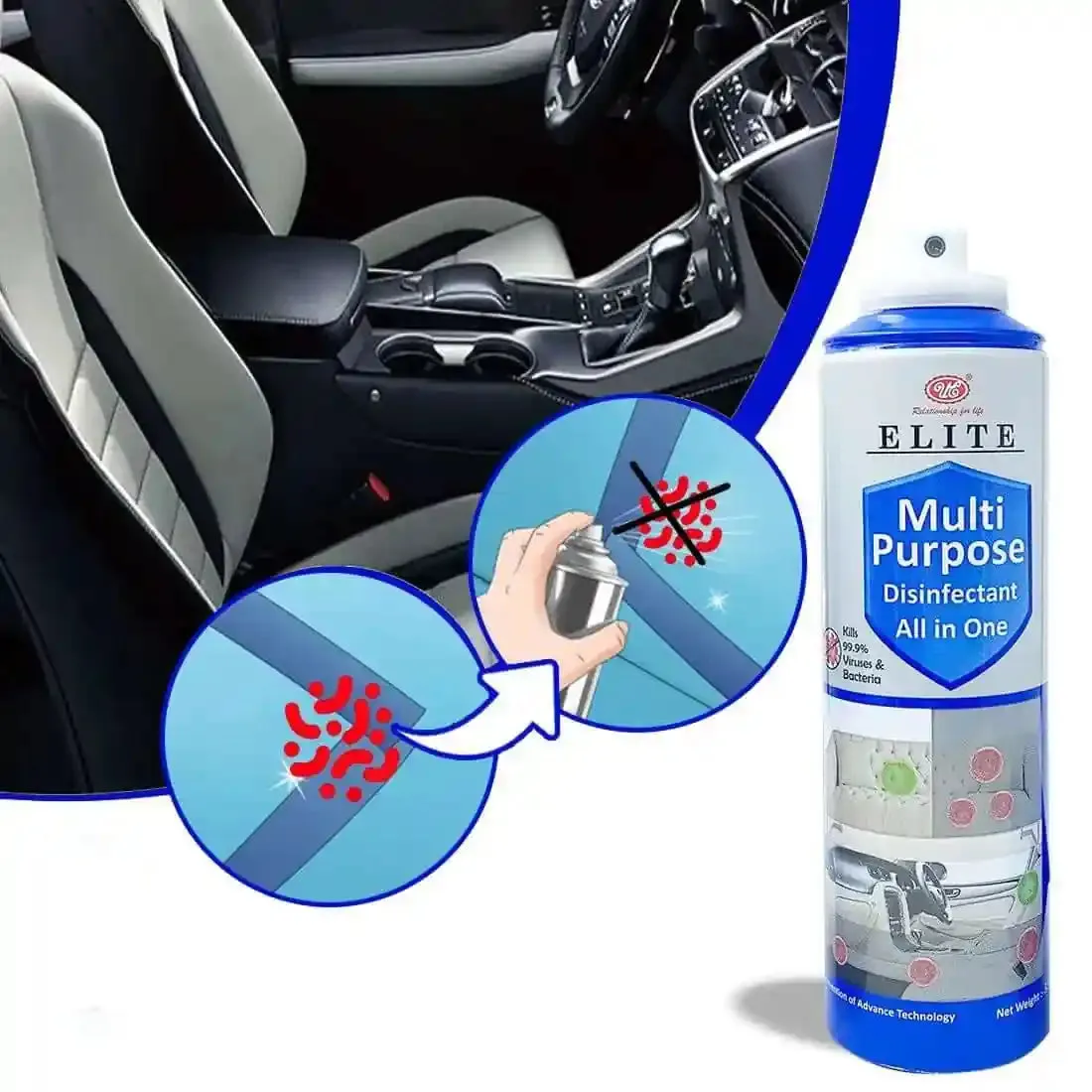 Multi Purpose Disinfectant Sanitizer Spray Bottle - Kill 99.9% Germs