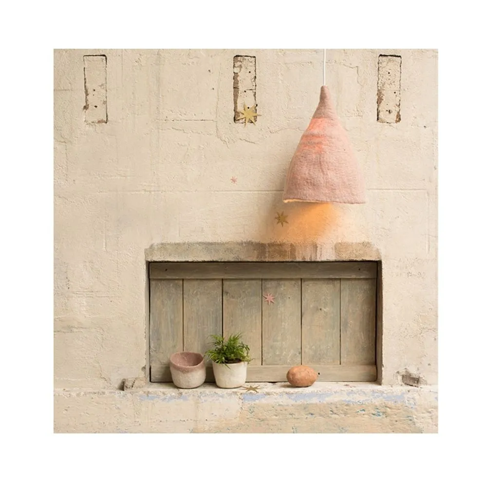 Muskhane Lampshade High Quartz Pink /Natural 27x40cm
