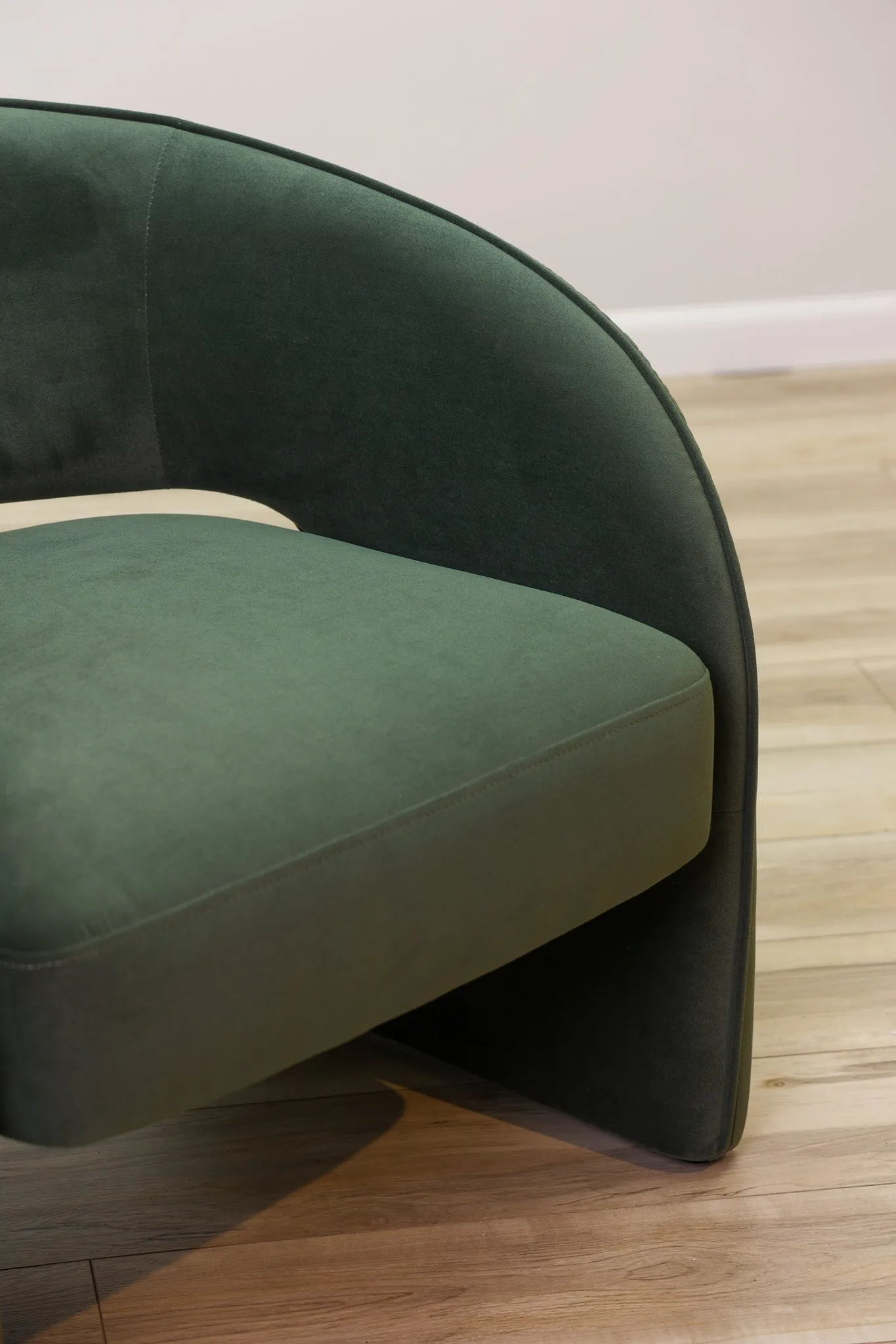Olive Velvet Green Accent Chair