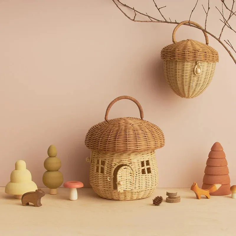 Olli Ella - Rattan Mushroom Basket - Natural