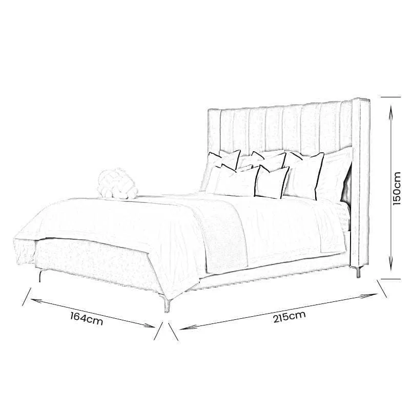 Panther King Size Bedframe Taupe